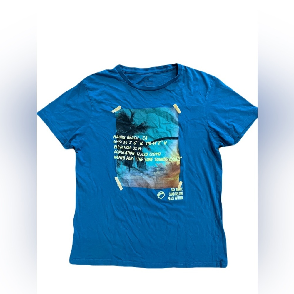 Men’s Malibu Beach graphic t-shirt - size medium